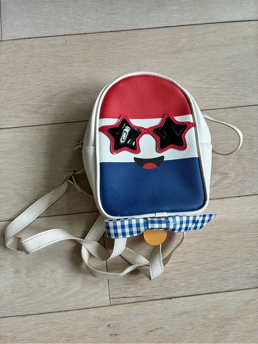 Bath & Body Works White, Red & Blue Star-Sunglasses Popsicle Crossbody Backpack